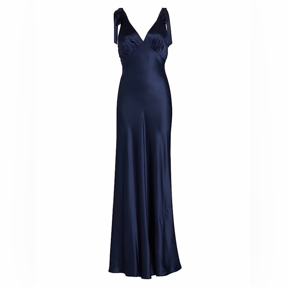 Reforamtion Pernille Silk Dress Navy